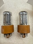 Cbs 5692 Black Plate Double Square Getter Triple Mica Matched Pair Test Nos. Fixed Price $150.00.