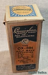 Cunningham CX-381 Half Wave Rectifier Tube With Original Box & Packing 1920S. Fixed Price $39.95.