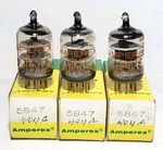 3 Matching Amperex 5847 / 404A Gold Pin Vacuum Tubes Tested Nos Tv -. Fixed Price $29.95.