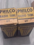 2 Good Used 6F7G Ge/can Tubes Antique Radio In Philco Boxes Tested Marconi. Fixed Price $20.00.