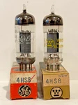 Pair 4HS8 Westinghouse & Ge Vacuum Tubes - Nos/nib Tested Good On Hickock 539B. Fixed Price $7.25.
