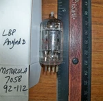 Strong Motorola Long Black Plate Angled Getter 7058 (12AX7) Tube - 100/102. Fixed Price $44.99.