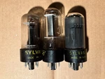 6V6GT Vacuum Tubes (2) & One 6AX4GT Lot Of 3 Pre-owned Tested Sylvania Brand. Fixed Price $16.67.
