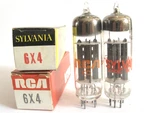 Matched Sylvania 6X4 (EZ90) Rectifier TUBES-TV7D Tests 54/52, 56/54 MIN:40/40. Fixed Price $28.50.