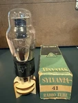 Sylvania Type 41 Black Plate Vacuum Tube TV7 Tested Nos Nib. Fixed Price $8.99.