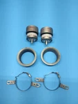 Vintage Lot Of Eimac 9146 Tube With Johnson Chimneys 124-0111-001. Fixed Price $120.00.