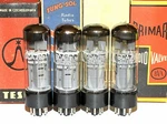 Vintage Matsushita Japan Quad (4) EL34 / 6CA7 Tubes TV7 Tested Full Nos. Fixed Price $325.00.