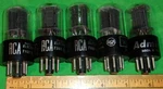 (5) Rca Twin Triode Black Plate! Hickok-test Great! W/1-JAN-CRC-6SN7GT. Fixed Price $119.99.