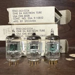 Lot Of 3 Sylvania Chs 6028 Vacuum Tubes TV7 Tested Nos/nib Gold Plated Pins. Fixed Price $45.00.