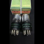 Matched Pair Sylvania 6SL7GT Chrome Dome Premium Vintage Vacuum Tubes K.9698. Fixed Price $79.95.