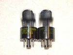X JAN-CHS-6SN7W Sylvania TUBES*1945*SUPER Strong Matched (7%) Pair*mil SPEC*#2. Fixed Price $219.99.