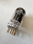 Nos Sylvania Gb 5687WA Rare Gold Pins, Black Plate Ring Getter Audio Tube. Fixed Price $129.98.