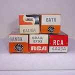 Vacuum Tubes, 6AN8, 6AQ5, 6AT6, 6AU6, 6AV6, 6BA6, Fully Tested. Fixed Price $8.00.