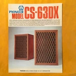 Original Pioneer CS-63DX Speaker Brochure Genuine Nos Uncirculated. Fixed Price $19.95.