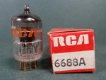 Rca (amperex) Gold Pin 6688A Vacuum Tube Amplitrex Tested 92% Gm. Fixed Price $20.00.