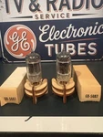 Match Pair 5% Sylvania Gold Gb 5687 Black Plate Vacuum Tubes TV7&MAXI Test Nos. Fixed Price $220.00.