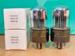 Pair Of Sylvania Jan Chs 6SN7W Short Bottle 1945 Tubes #1 - 9% Matched. Fixed Price $300.00.