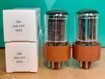Pair Of Cbs-hytron Jan Chy 5692 Brown Base 1956 Vacuum Tubes #2 10% Matched. Fixed Price $250.00.
