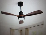Modern Habitat 48 In. Led Indoor Downrod Mount Walnut Standard Ceiling Fan. Fixed Price $85.45.