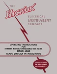 Hickok 6000 Dynamic Tube Tester Complete Manual. Fixed Price $16.99.