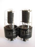 Pair 1953 Rca 6K6GT Tubes - Hickok TV7B Tests 76, 77, MIN:40 (log# K53). Fixed Price $16.45.