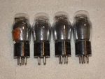 4 X #26 Cunningham/radiotron Tubes *close Testing Quad*hot Stamped BASES*#2. Fixed Price $52.99.