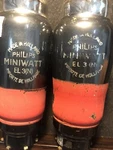 Philips Miniwatt EL3N, Nos Testing Values, Working Perfectly, Matched Pair. Fixed Price $294.30.