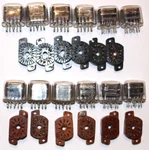 6X With Sockets Nixie Tubes Tested Used / IN-12A Or IN-12B + 6PCS. Fixed Price $42.30.