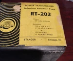 New Box Stancor RT-202 Transformer Selenium Rectifier Type Sec 12V To 29.8V. Fixed Price $24.00.