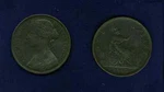 Great Britain England Victoria 1863 Penny Coin Xf. Fixed Price $49.00.