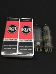 Matched Pair Rca 6CG7 Black Plate Getter Vintage Audio Vacuum Tubes 10.9385. Fixed Price $129.95.