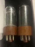 Matched Pair Jan Chs 6V6GTY/6V6 Sylvania Military Smooth Black Plates Halo. Fixed Price $35.00.