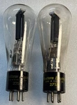 Matched Pair Western Electric 271A Globe Vacuum Tubes TV7 Tested Strong 52/36GM. Fixed Price $1150.00.