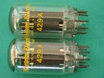 Pair Western Electric 429A Tubes (matching Codes). Fixed Price $100.00.