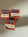 Lot Of 3: 6BK7A 6BK7B Raytheon Nos Tube Valve. Fixed Price $15.00.