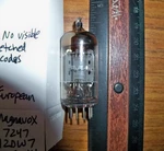 Strong Magnavox Short Gray Plate Getter 7247 / 12DW7 Tube. Fixed Price $27.99.