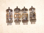 4 6DJ8/ECC88 Amperex Tubes*small Getter*very Strong Matched QUAD*#19. Fixed Price $88.99.