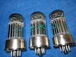 Balanced Matched Pair/set Of 3 Sylvania 6080 Black Plate Halo Getter Tubes 6AS7. Fixed Price $29.99.