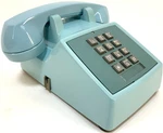 Aqua Blue Bell Western Electric 2500 Dmg Touchtone Desk Telephone Untested. Fixed Price $98.00.