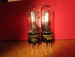 (2) Matched 95% Testing Western Electric 231D Audio Tubes. Fixed Price $75.00.