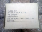 X-band Tr Tube / JAN5863 Nos Mfr. Bomac Laboratories 5960-261-8671. Fixed Price $19.25.
