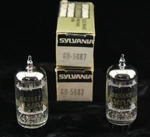 Sylvania Gb 5687 Gold Brand Black Plates Matched Pair Getter Nos Tubes Usa. Fixed Price $176.89.