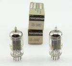 New Qty 2 Sylvania Gb 5687 Black Plates Matched Pair Getter Nos Tubes Usa. Fixed Price $176.49.