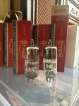 Pair Hytron Nos 6EV5 Miniature Screen-grid Tetrode Vhf Audio Vacuum Tubes. Fixed Price $32.00.