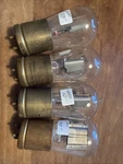 (4) Rca Radiotron UV-200,BRASS Base, (3) Tipped Bulbs. Fixed Price $125.00.