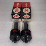 Pair Cbs 5Y3GT Rectifier Tubes Black Plate Bottom D-getter Tested New In Box. Fixed Price $30.00.