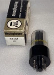 Westinghouse 5Y3GT Rectifier Tube Black Plate Bottom D-getter Tested New Box. Fixed Price $18.00.