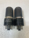 2 Sylvania Jan Chs 6V6GT VT-107A Radio Vacuum Tubes, Tested. Fixed Price $20.00.