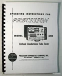 Manual: Precision Paco 640 Tube Tester Instructions Schematic Data & More!. Fixed Price $15.15.