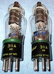 Two 311A Vacuum Tubes - Matched Pair Vintage Audio Pentodes. Fixed Price $70.00.